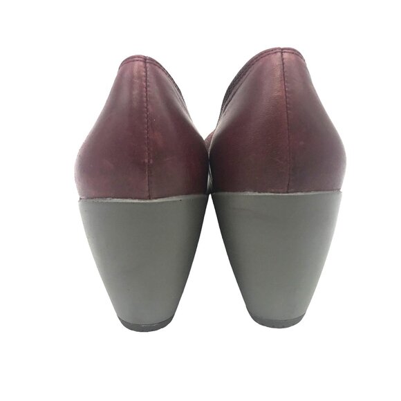 Merrell Mary Jane Heel Women 8 Burgundy Leather Worn 1X - Picture 4 of 10